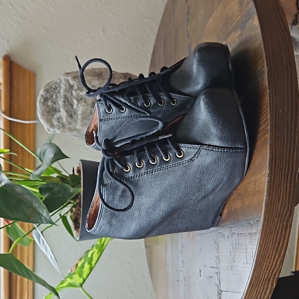 Jeffery Campbell Handmade Havana Last 99 Ties Shoes. Real leather